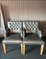 leren stoelen eetkamerstoelen olav, Ophalen, Zo goed als nieuw, Grijs, Twee