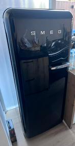 Smeg koelkast met vriesvak zwart, Ophalen, Gebruikt, 200 liter of meer, 60 cm of meer