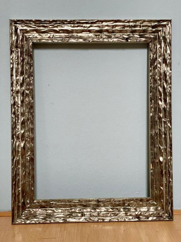 Zilverachtige houten lijst 30x40 cm, Huis en Inrichting, Woonaccessoires | Lijsten, Gebruikt, Minder dan 50 cm, Minder dan 50 cm