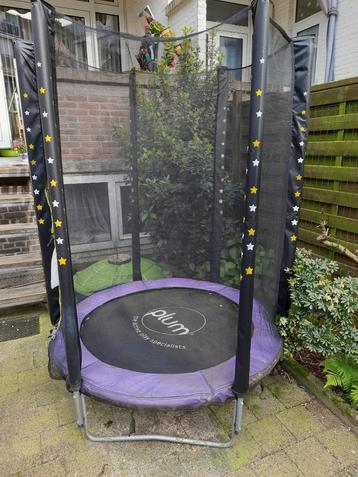 Plum trampoline Stardust met veiligheidsnet paars, 140cm 