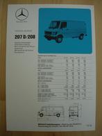 Mercedes 207 208 Technische Specificatie Brochure 1980 207D, Ophalen, Mercedes, Zo goed als nieuw, Mercedes-Benz
