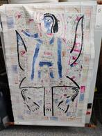 Indiase stoffen schildering, Ophalen of Verzenden