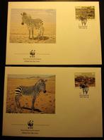 Namibië, WWF serie FDC's Hartmanns zebra, 1991, Verzenden, Gestempeld, Dier of Natuur