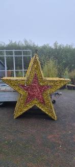 Kerstster goud met rood, Hobby en Vrije tijd, Ophalen, Gebruikt, Versiering, Kerst of Sinterklaas