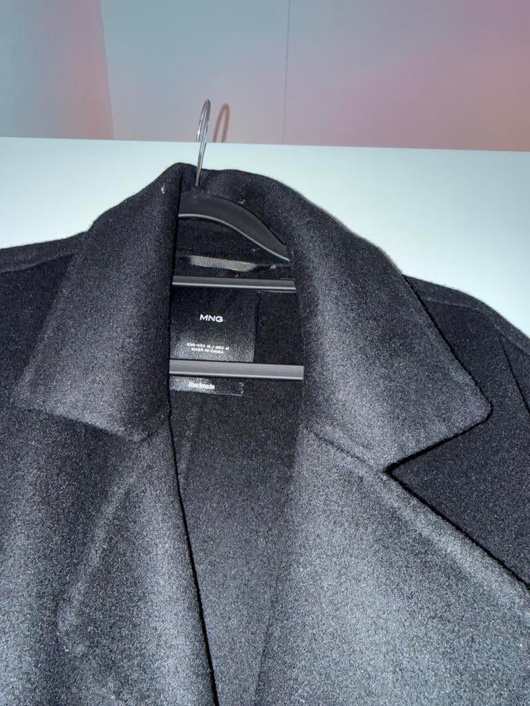 Elegante dames mantel van Mango maat m, Kleding | Dames, Ophalen of Verzenden, Zo goed als nieuw, Maat 38/40 (M), Zwart