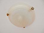 vintage plafonnière plafondlamp glas gematteerd 30 cm, Ophalen of Verzenden, Zo goed als nieuw, Glas, Vintage retro brocante