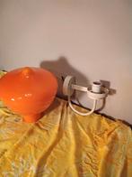 VINTAGE JR,60 , 70 MUURLAMP ,RETRO ,ORANJE  GLAZEN KELK, Ophalen of Verzenden, Glas