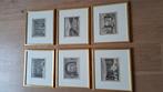 6 tal antieke gravures, Antiek en Kunst, Ophalen of Verzenden