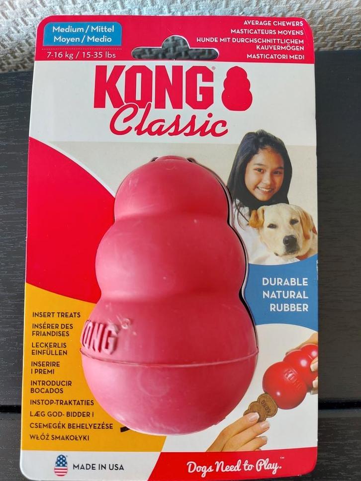 Kong classic maat Medium (7-16 kg) €5 vaste prijs., Dieren en Toebehoren, Hondenspeelgoed, Nieuw, Intelligentiespeelgoed, Ophalen of Verzenden