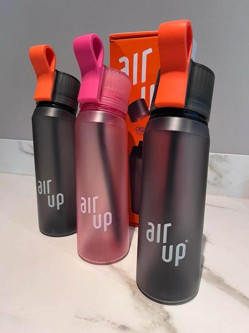 2 z.g.a.n. Air up Twist flessen 2 zwart, Sport en Fitness, Bidons, Zo goed als nieuw, Ophalen of Verzenden