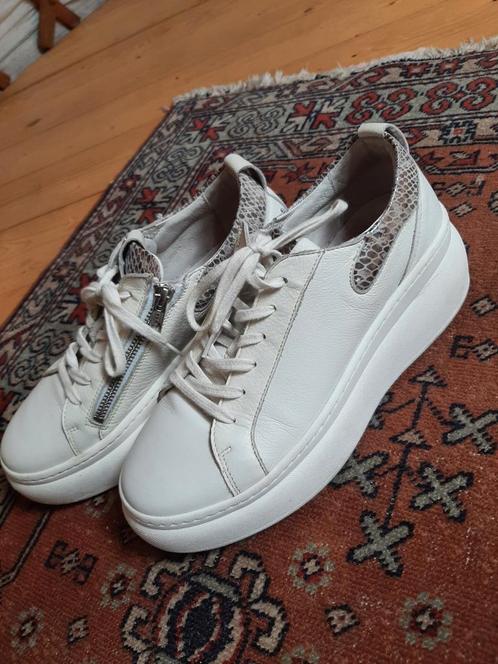 Size 39. Reg Rag. Witte leren sneakers met veters en rits, Kleding | Dames, Schoenen, Zo goed als nieuw, Sneakers of Gympen, Wit