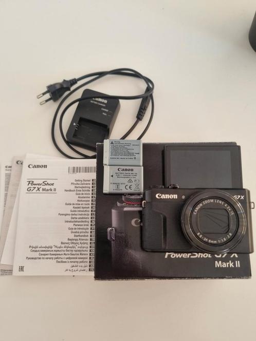 canon powershot g7x mark II / 2 met doos en 2 accu's, Audio, Tv en Foto, Fotocamera's Digitaal, Zo goed als nieuw, Canon, 8 keer of meer