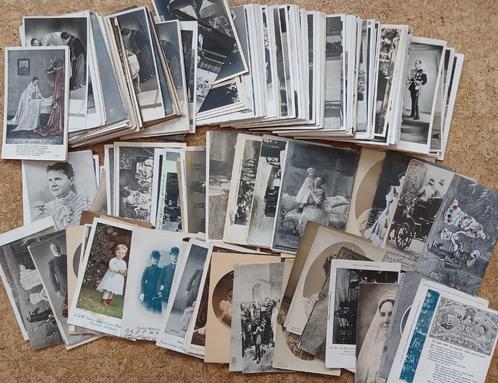 Partij ruim 330 oude ansichten Wilhelmina Juliana Emma e.a., Verzamelen, Koninklijk Huis en Royalty, Gebruikt, Kaart, Foto of Prent