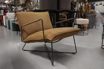 2 x luxe fauteuil EARL Jess design metaal leer armleuningen beschikbaar voor biedingen