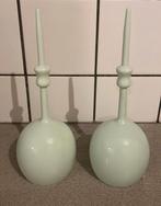 2 superleuke wijnglazen mintgroen strand tuin, Ophalen of Verzenden, Zo goed als nieuw