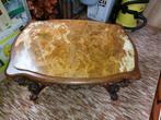Vintage Italiaanse barok salontafel met marmeren blad., Ophalen