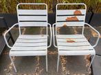 Tuin loungestoelen Leen Bakker 2x grijs, Ophalen, Gebruikt, Metaal, Stapelbaar