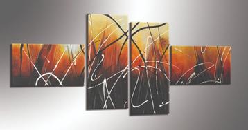 Nieuw * 4 Luik van Canvas * Art Abstract 70x160cm beschikbaar voor biedingen
