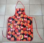Keukenschort perziken fruit schort, Huis en Inrichting, Keuken | Textiel, Oranje, Gebruikt, Ophalen of Verzenden, Schort