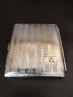 Antiek Silverplated sigaretten doos., Antiek en Kunst, Antiek | Goud en Zilver, Ophalen of Verzenden