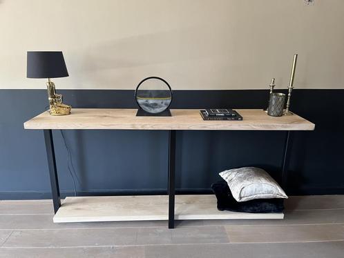 Sidetable industrieel - EIKENHOUT, Huis en Inrichting, Tafels | Bijzettafels, Nieuw, Rechthoekig, 60 cm of meer, 75 cm of meer