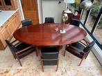 Schuitema decoforma eet/vergadertafel ovaal  6 stoelen, Ophalen, Zo goed als nieuw