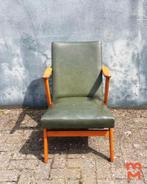 Vintage jaren 60 groene Deense fauteuil, Gebruikt, Vintage, ?, 75 tot 100 cm