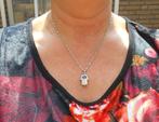 Zilveren ketting met hanger Hamsa hand alziend oog nr.286, Sieraden, Tassen en Uiterlijk, Kettingen, Met hanger, Gebruikt, Verzenden