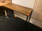 Sidetable mango hout gietijzeren poten 113x40x82, Huis en Inrichting, Ophalen, 100 tot 150 cm, Nieuw, Metaal