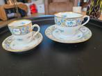 Vintage kopjes en schotels met bloemmotief, Antiek en Kunst, Ophalen of Verzenden