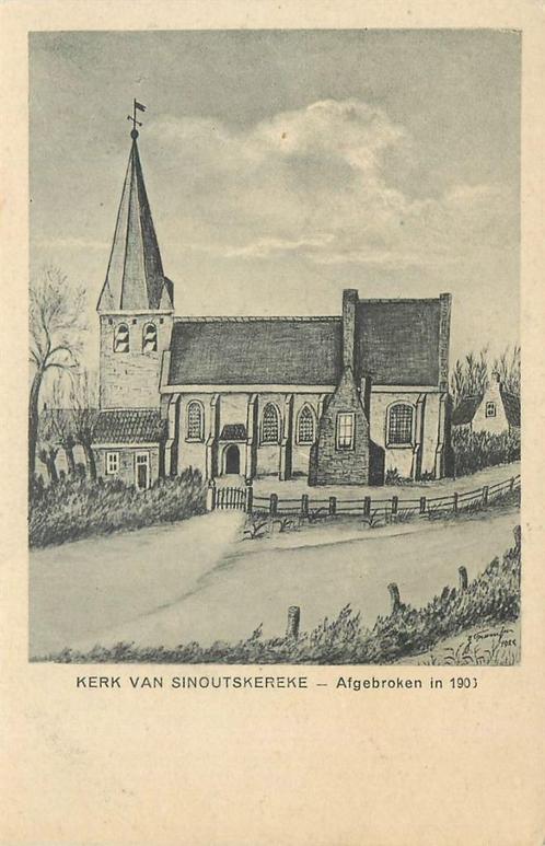 (378-329-041) Sinoutskereke Sinoutskerke, Verzamelen, Ansichtkaarten | Nederland, Zeeland, Verzenden
