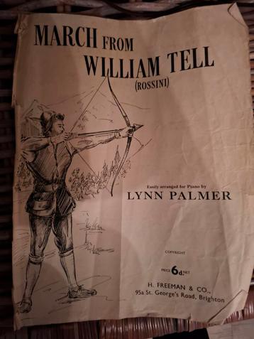 Vintage bladmuziek: Mars uit Wilhelm Tell beschikbaar voor biedingen