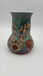 Platelen vaas met Muvelee decor, Antiek en Kunst, Ophalen of Verzenden