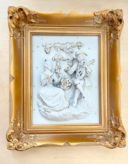 Reliëf schilderij 3D Alt Meissen art Capodimonte Barok stijl, Antiek en Kunst, Antiek | Porselein, Ophalen