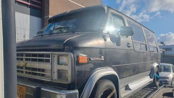 Chevy van g20 camper 1990 zwart 5.7l v8  beschikbaar voor biedingen