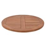 Teakhouten terras tafelblad rond 70 cm, 50 tot 100 cm, Nieuw, Teakhout, Rond