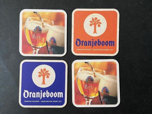 Oranjeboom bierviltjes vierkante uitvoering., Verzamelen, Biermerken, Gebruikt, Viltje(s), Oranjeboom, Ophalen of Verzenden