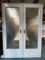 Set schuif / en-suite deuren met glas 214x157cm, Antiek en Kunst, Curiosa en Brocante, Ophalen of Verzenden