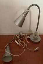 Wandlamp en tafellamp, bureaulamp Ikea; metaalkleur, zilverk, Ophalen of Verzenden, Zo goed als nieuw