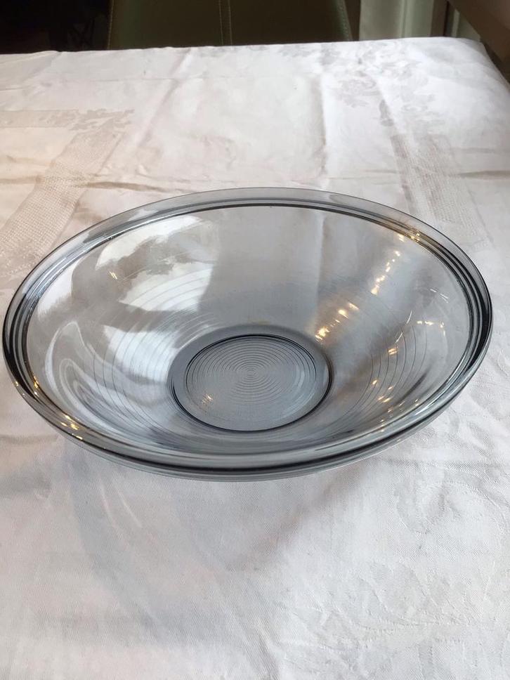 Vintage glazen schaal, A.D. Copier, primula, safierblauw, Antiek en Kunst, Antiek | Glas en Kristal, Ophalen of Verzenden