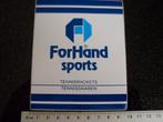 sticker ForHand sports tennisrackets tennissnaren, Verzamelen, Verzenden, Zo goed als nieuw, Merk
