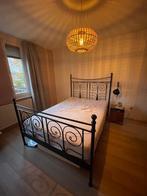 Metalen bedframe met goede lattenbodem, Huis en Inrichting, Ophalen, Gebruikt, Eenpersoons, 140 cm
