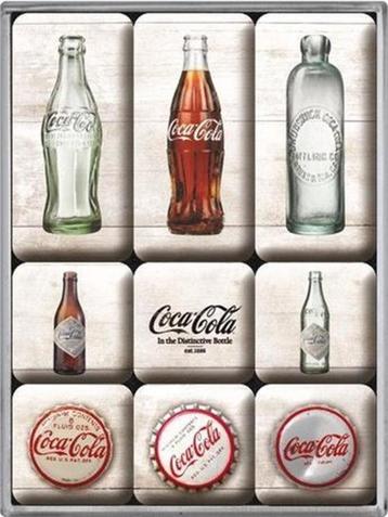 Nostalgic-Art Retro Magneet set Coca-Cola Bottle Timeline NW