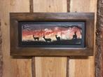 Reeën in het avondrood - Jaime Fortuna, Minder dan 50 cm, Nieuw, Ophalen of Verzenden, Schilderij