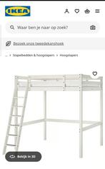 IKEA Stora hoogslaper wit, 140x200 cm,ingekort, in goede st., Ophalen, Gebruikt, Wit, Tweepersoons