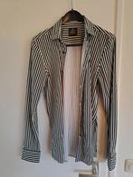 Donkergroen-wit gestreept overhemd Stangata mt M, Kleding | Heren, Overhemden, Ophalen of Verzenden, Zo goed als nieuw, Halswijdte 39/40 (M)