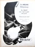 5 vintage advertenties reclames Philips lampen 1950, Verzamelen, Merken en Reclamevoorwerpen, Ophalen, Gebruikt