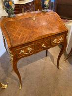 Antieke marqueterie gebombeerde franse secretaire, Antiek en Kunst, Antiek | Meubels | Tafels, Ophalen