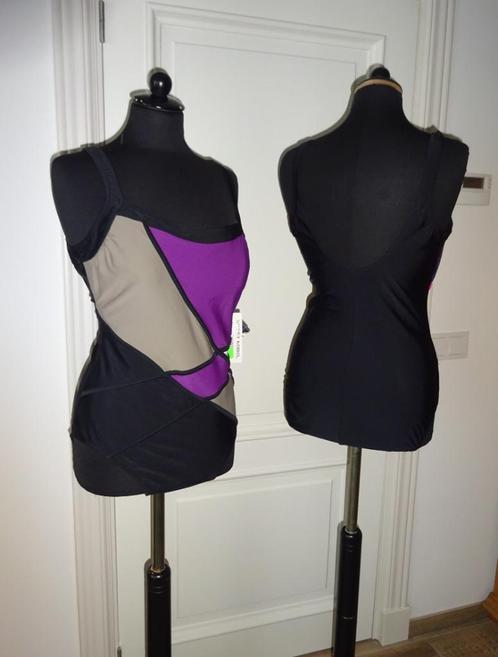 NIEUW Nickey Nobel Badpak Maat 48 zwart met roze, witte, bei, Kleding | Dames, Badmode en Zwemkleding, Nieuw, Badpak, Zwart, Ophalen of Verzenden