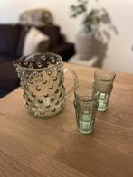 Waterkan + 4 glaasjes De Weldaad - Nieuw!, Huis en Inrichting, Keuken | Servies, Ophalen, Glas of Glazen, Nieuw, Glas